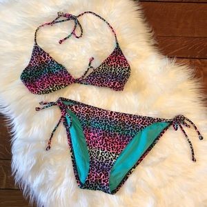 Victoria’s Secret rainbow leopard bikini